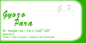 gyozo para business card